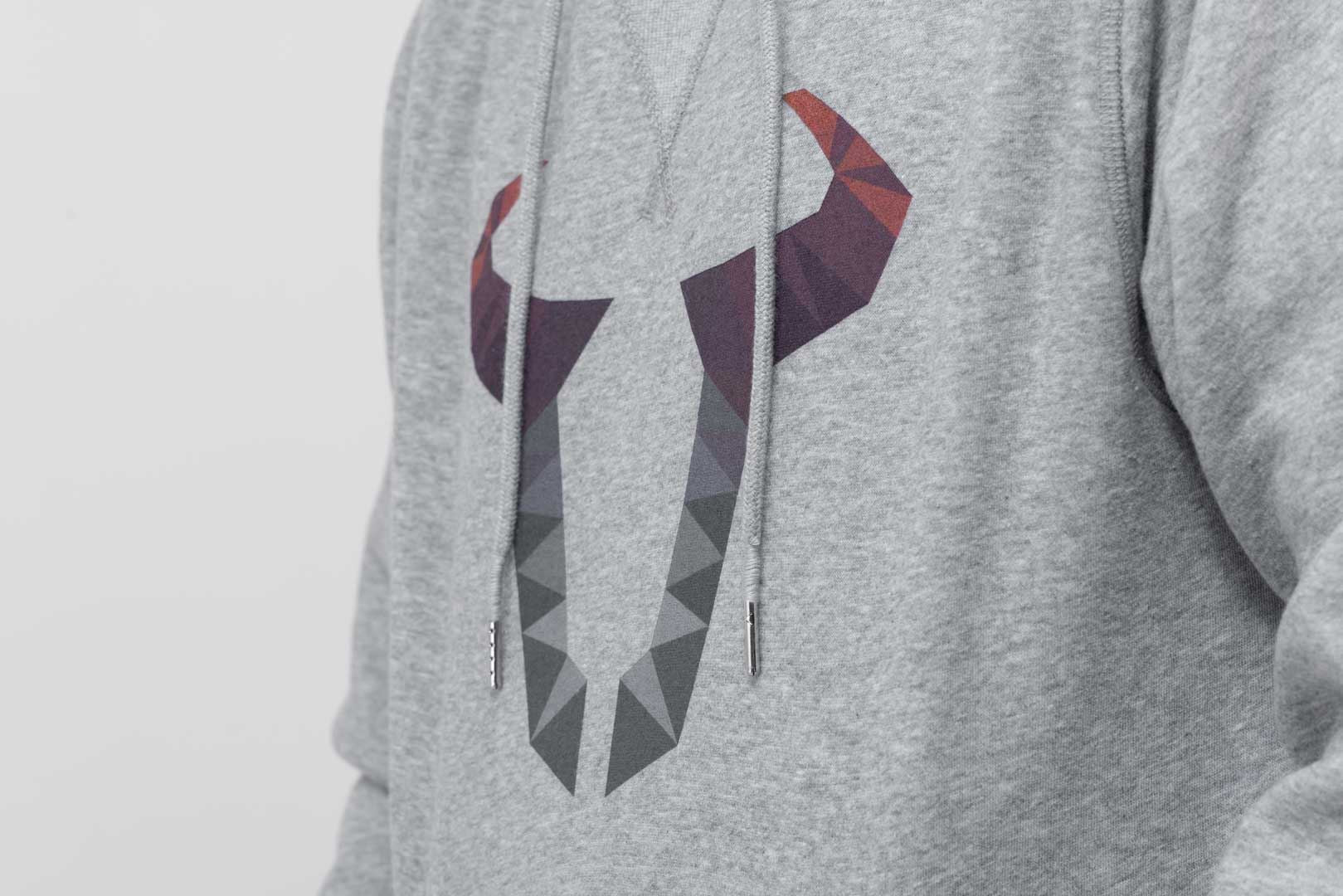 Hoodie Street Line. Grey. Unisex. Size XXXL. - Image 4