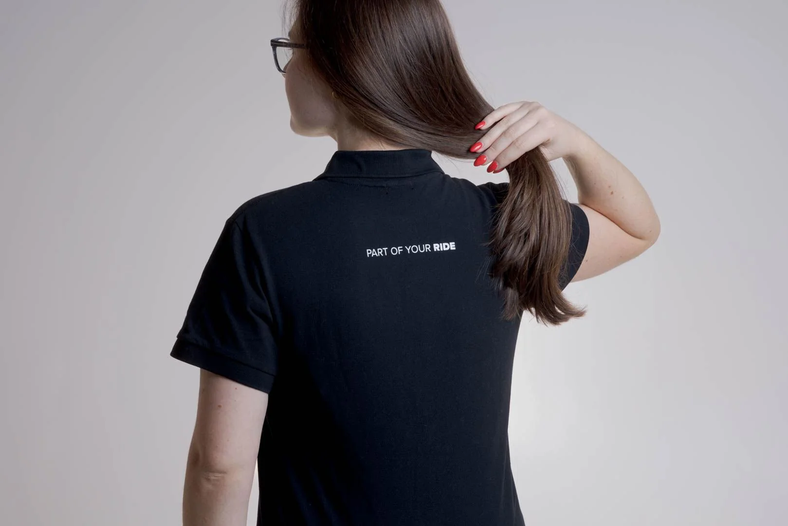 Polo shirt Core Line. Black. Women. Size XXL. - Image 4