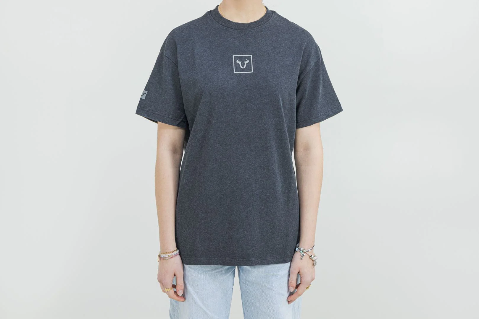 T-Shirt Unisex Riders Line Dark Grey. Optic Wash. Unisex. Size L. - Image 2