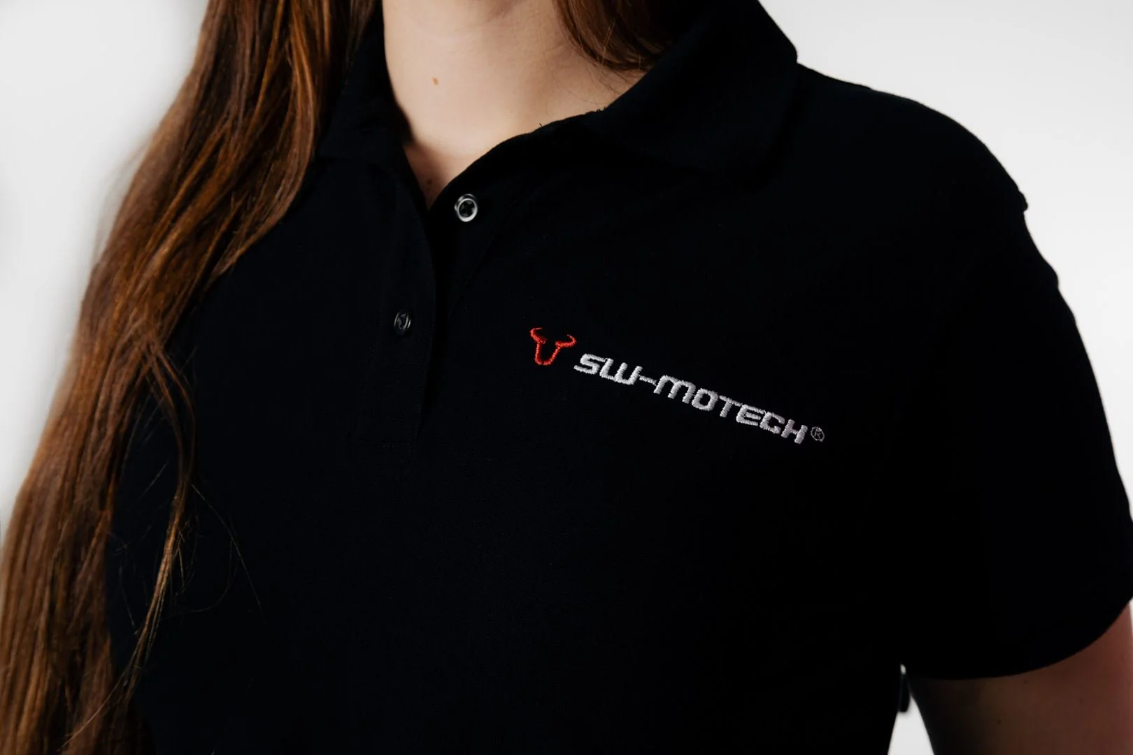 Team polo shirt Core Line. Black. Women. Size 2XL. - Image 4