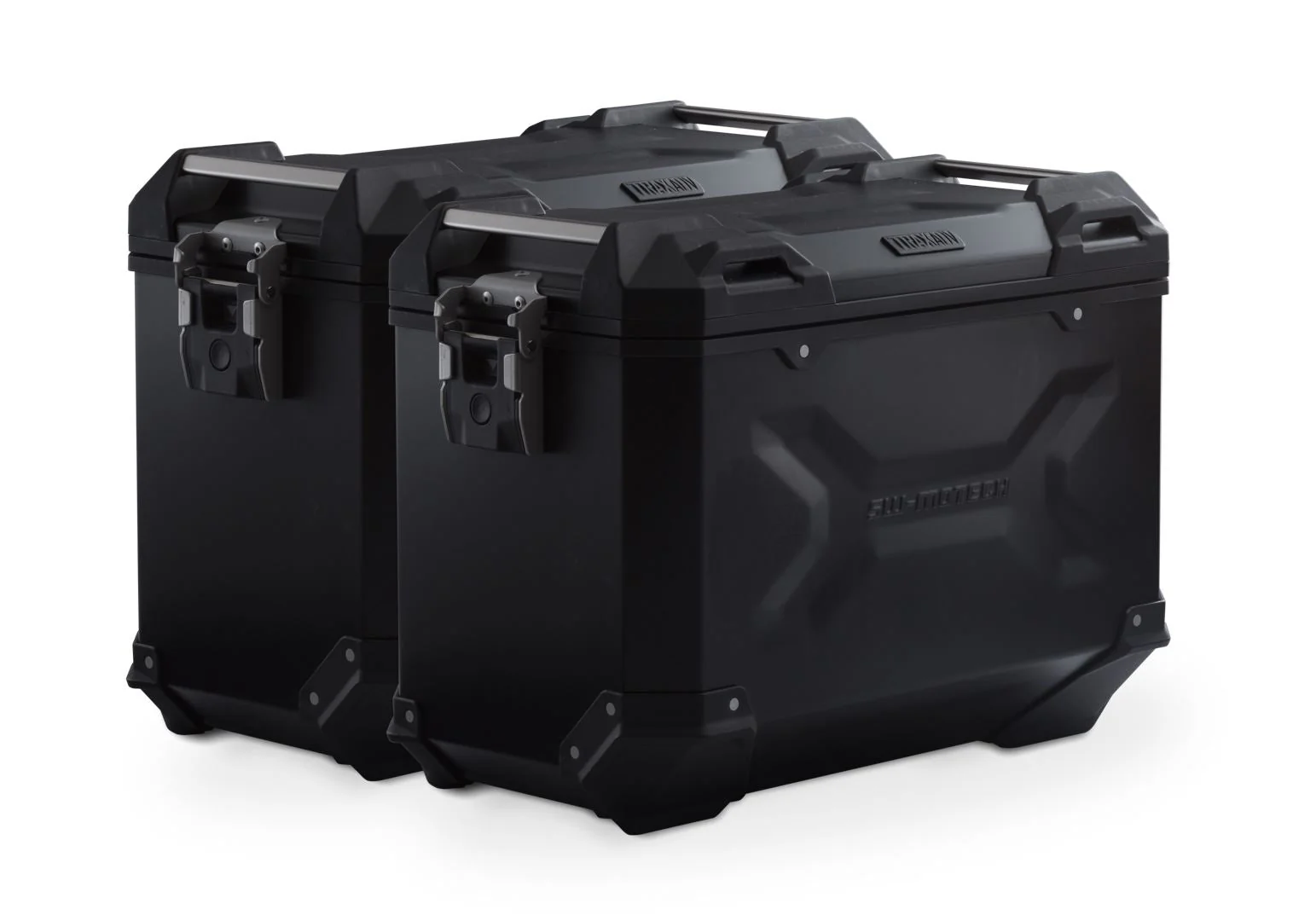 TRAX ADV Aluminium Case System 45/45 litre KTM 990 SM / SM-T / SM-R / 950 SM Black