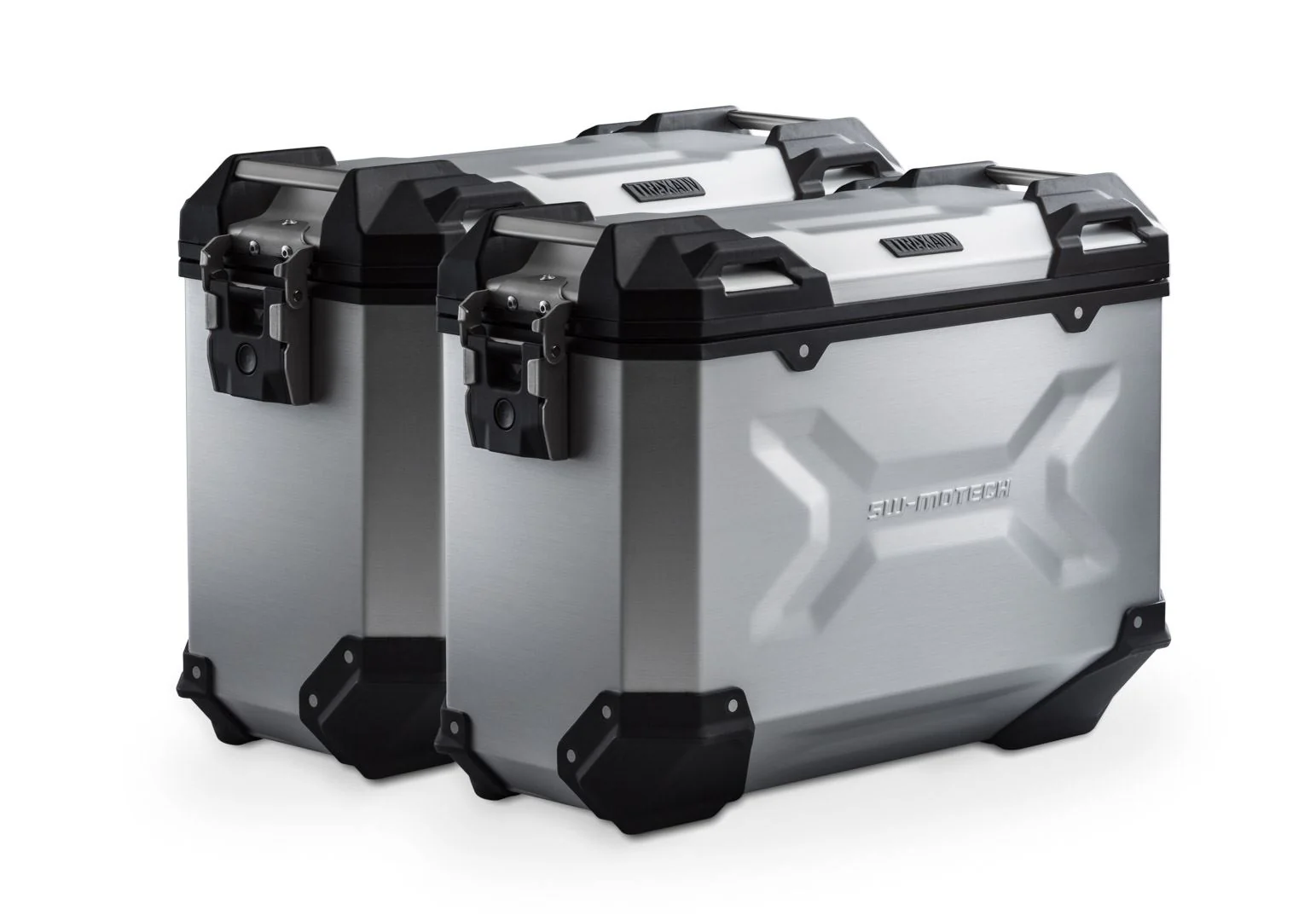 TRAX ADV Aluminium Case System 37/37 litre Honda CB500X, CB500F / CBR500R (-15) Silver