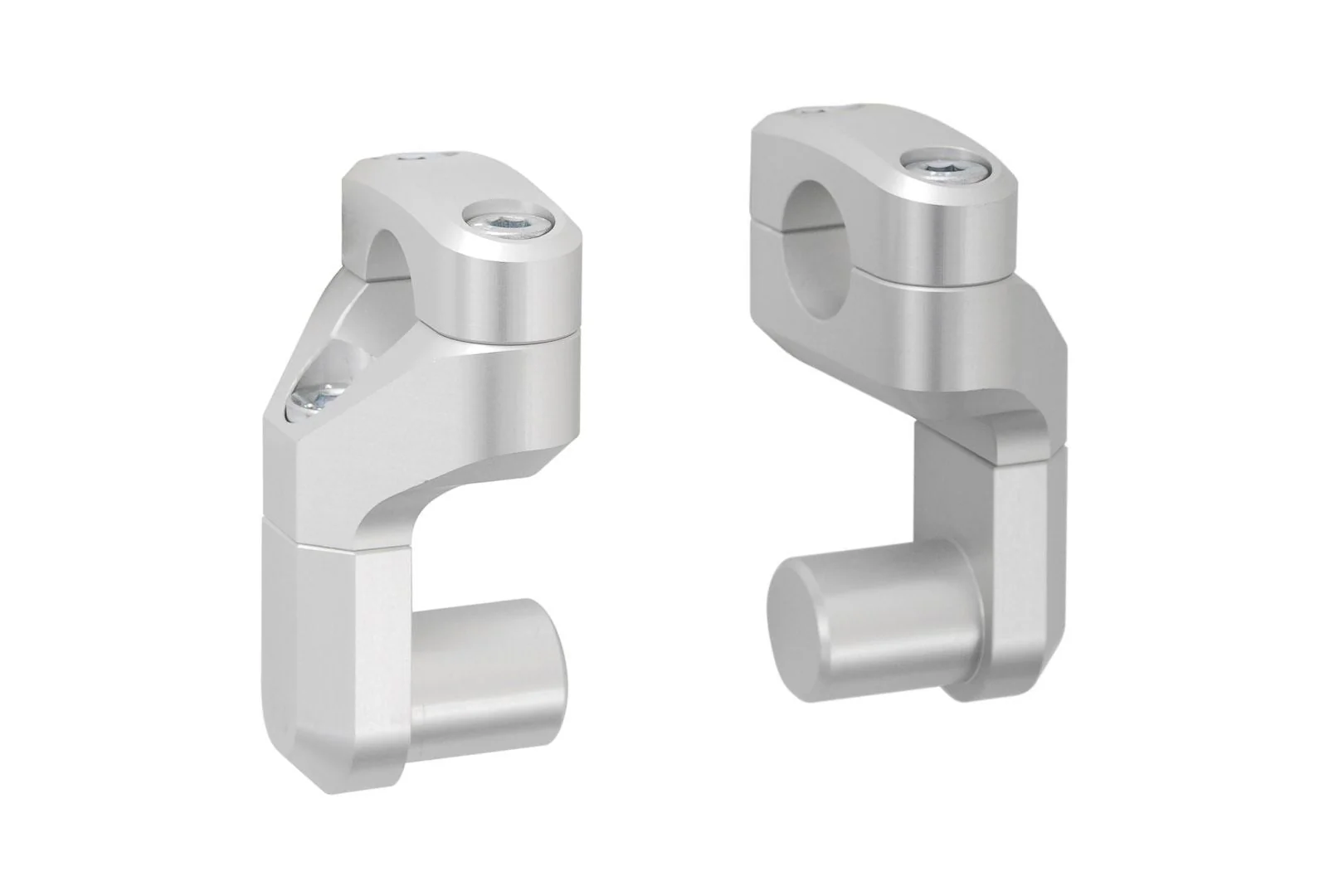 Vario bar back for Ø 28 mm handlebar Up/back variable. Silver