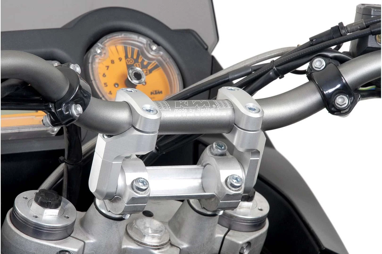 Vario bar back for Ø 28 mm handlebar Up/back variable. Silver - Image 2